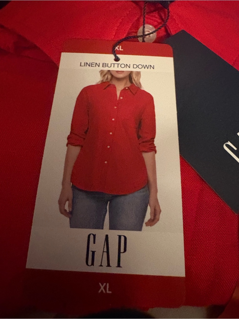 GAP Red Button-Up Shirt with Tags